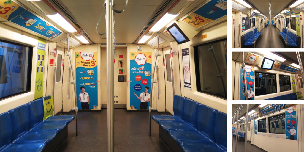 Bangkok subway train advertising