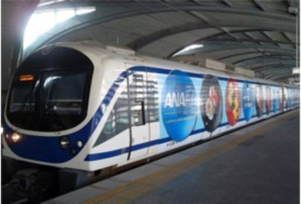 Bangkok subway train advertising